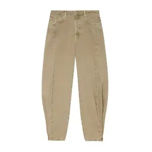 Mint Velvet Khaki Barrel Leg Jeans